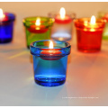 Haonai 2016 hot sale fancy colored glass candle holder